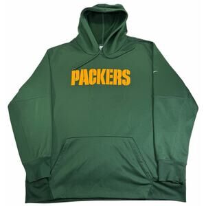 Nike Green Bay Packers Men's 3XL Hoodie Green NFL Football Pullover Sweatshirt